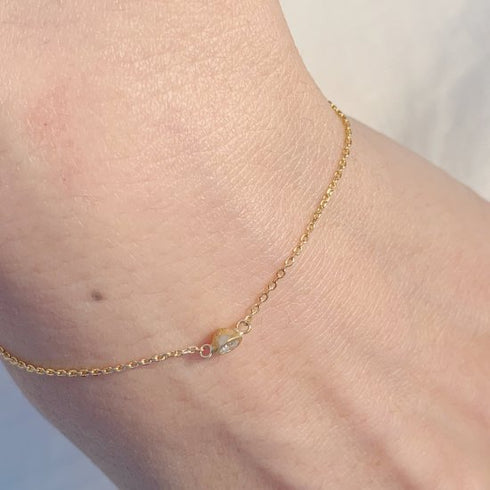 K18YG mini teacup diamond † bracelet